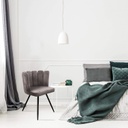 Chaise Ariel revêtement en velours - GRIS