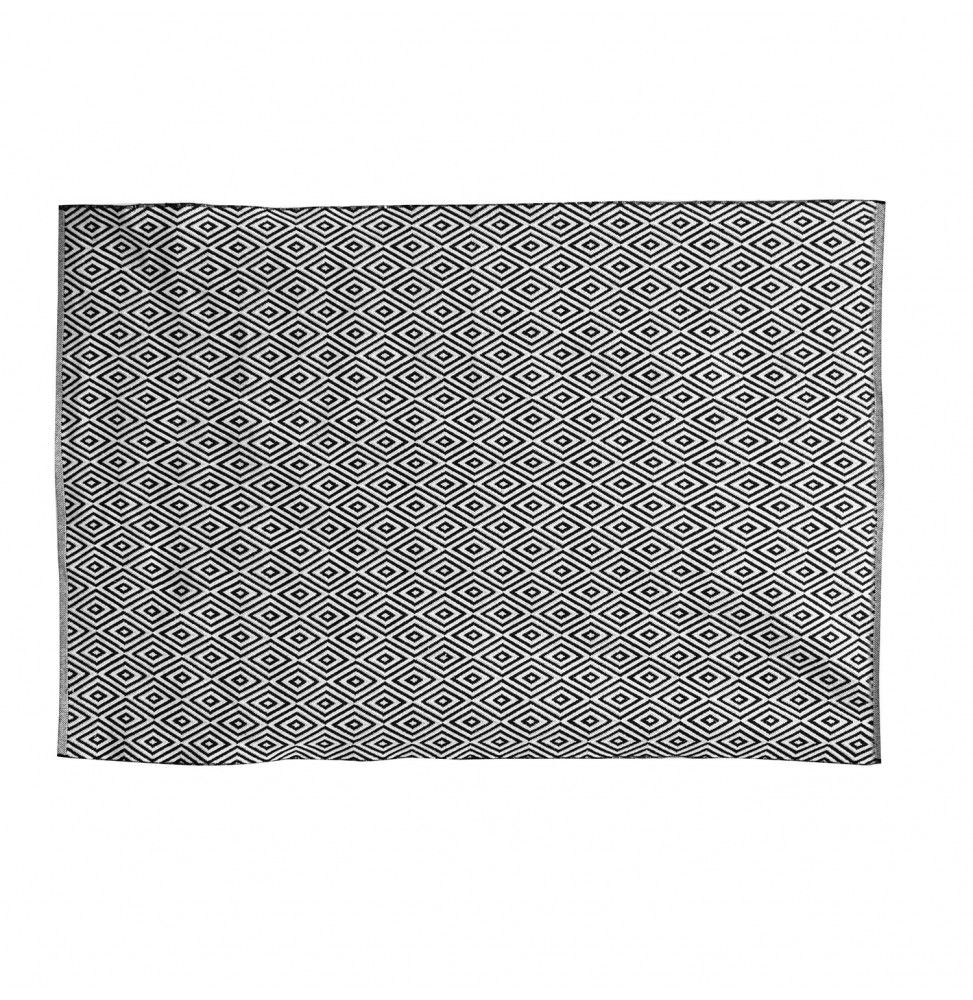 TAPIS LOSANGES NOIR ET BLANC