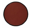 TAPIS ROND COTON TERRACOTTA BORD NOIR