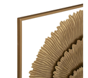 Décoration murale en métal Solea - 76 x 76 cm - Doré