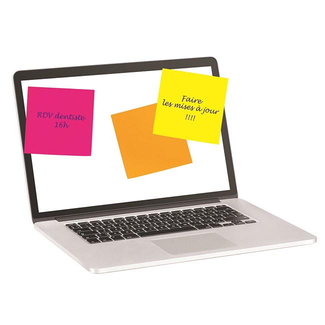 Note repositionnelle multicolore