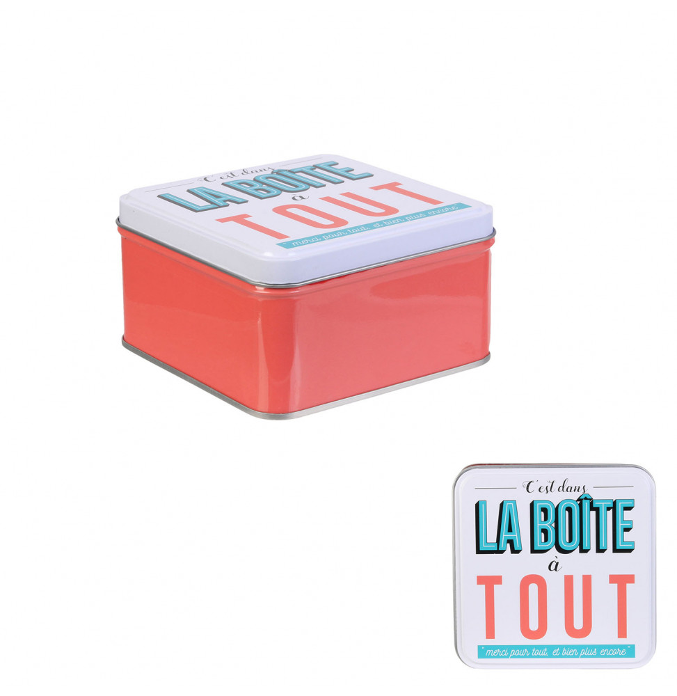 Boîte de rangement - Ma boîte à tout - Rose