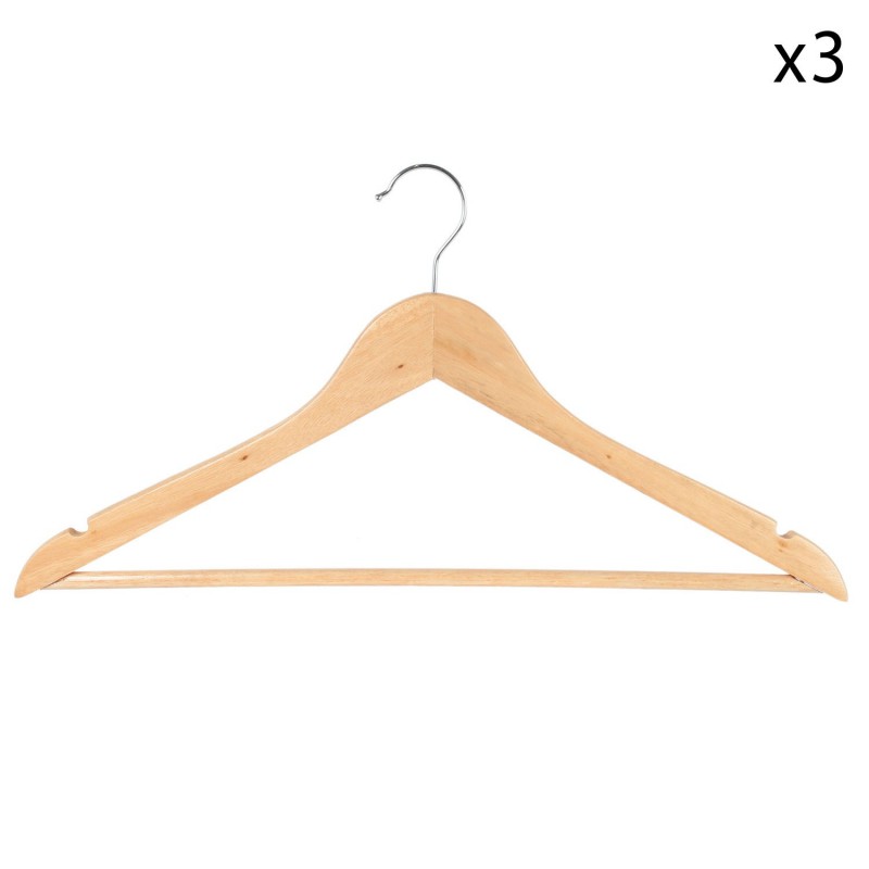 CINTRE EN BOIS X3