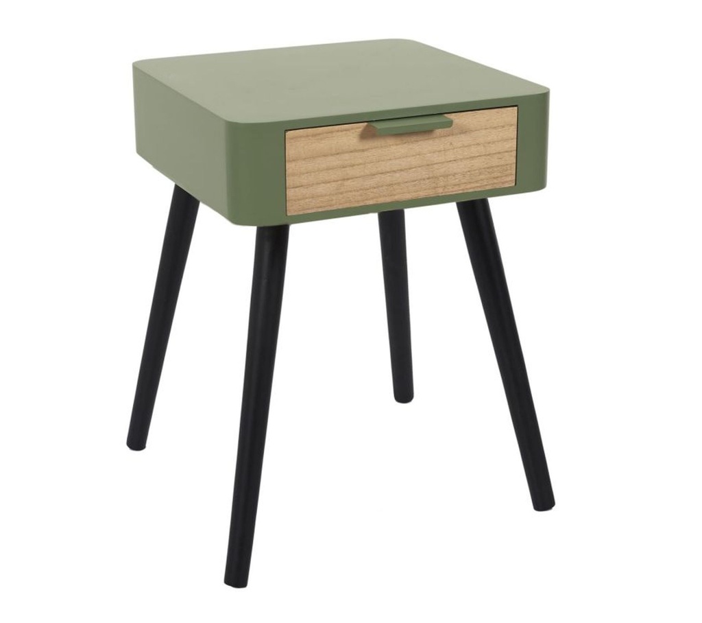 CHEVET 1 TIROIR VERT KAKI
