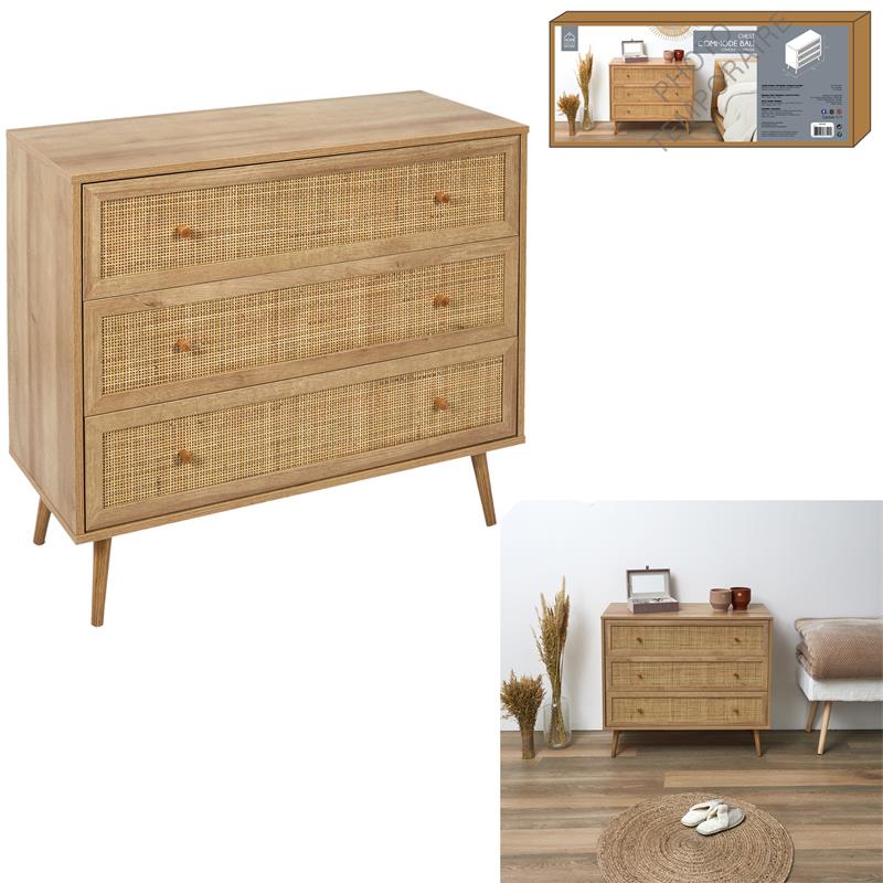 COMMODE BALI 3 TIROIRS