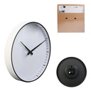 Horloge murale blanche finition noire