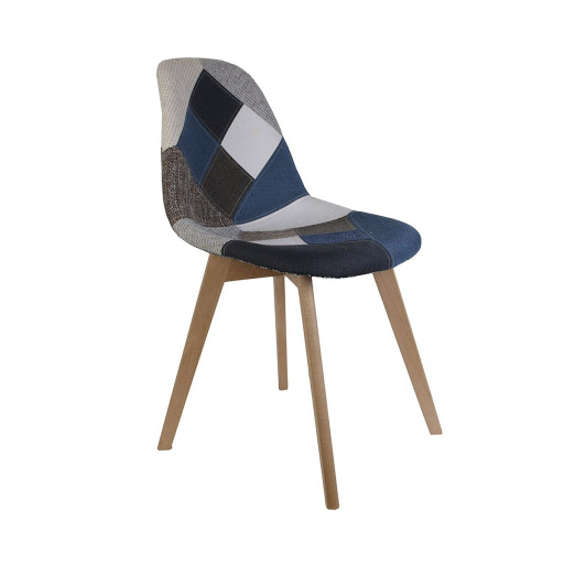 CHAISE PATCHWORK BLEU GRIS A1/M2