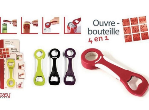 OUVRE BOUTEILLE DECAPSULEUR 4 EN 1
