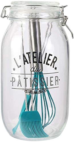 Bocal avec ustensiles à patisserie L'atelier du pâtissier