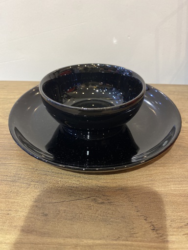 ASSIETTE NOIRE FUMEE