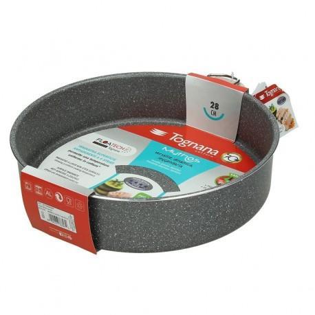 Moule à Gâteau Rond Tognana Mythos, Aluminium, Gris Marbre - 28CM