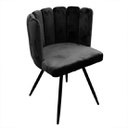 Chaise Ariel revêtement en velours  noir