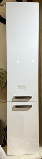 MEUBLE DE TOILETTE 2 PORTES POIGNÉES EN MÉTAL