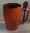 Tasse en céramique marron mat gartinure marron foncé 300ml