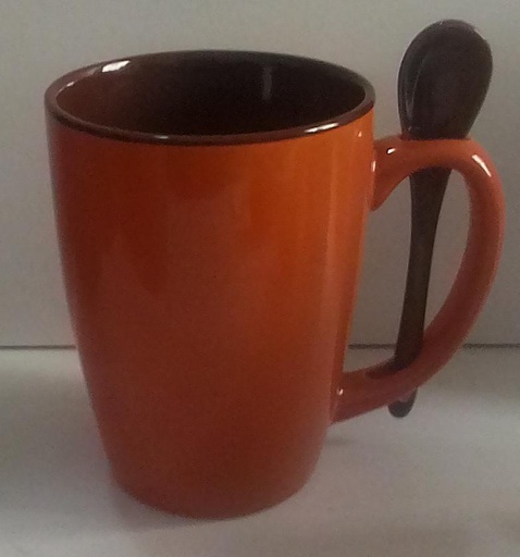 Tasse en céramique marron mat gartinure marron foncé 300ml