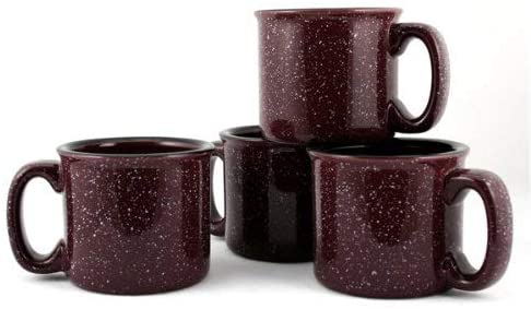 Mug en céramique marron avec motif 35 cl