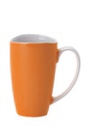 TASSE EN CERAMIQUE GM ORANGE GARNITURE BLANC ​