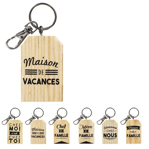 PORTE CLES BOIS MESSAGES