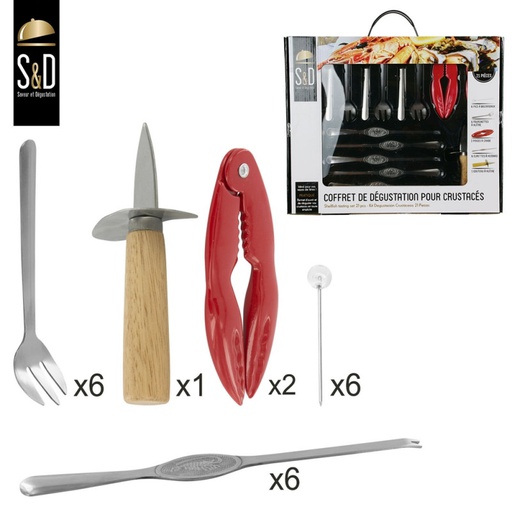 COFFRET DEGUSTATION CRUSTACE 21 PCS
