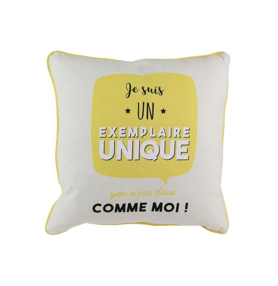 Coussin avec illustration à message