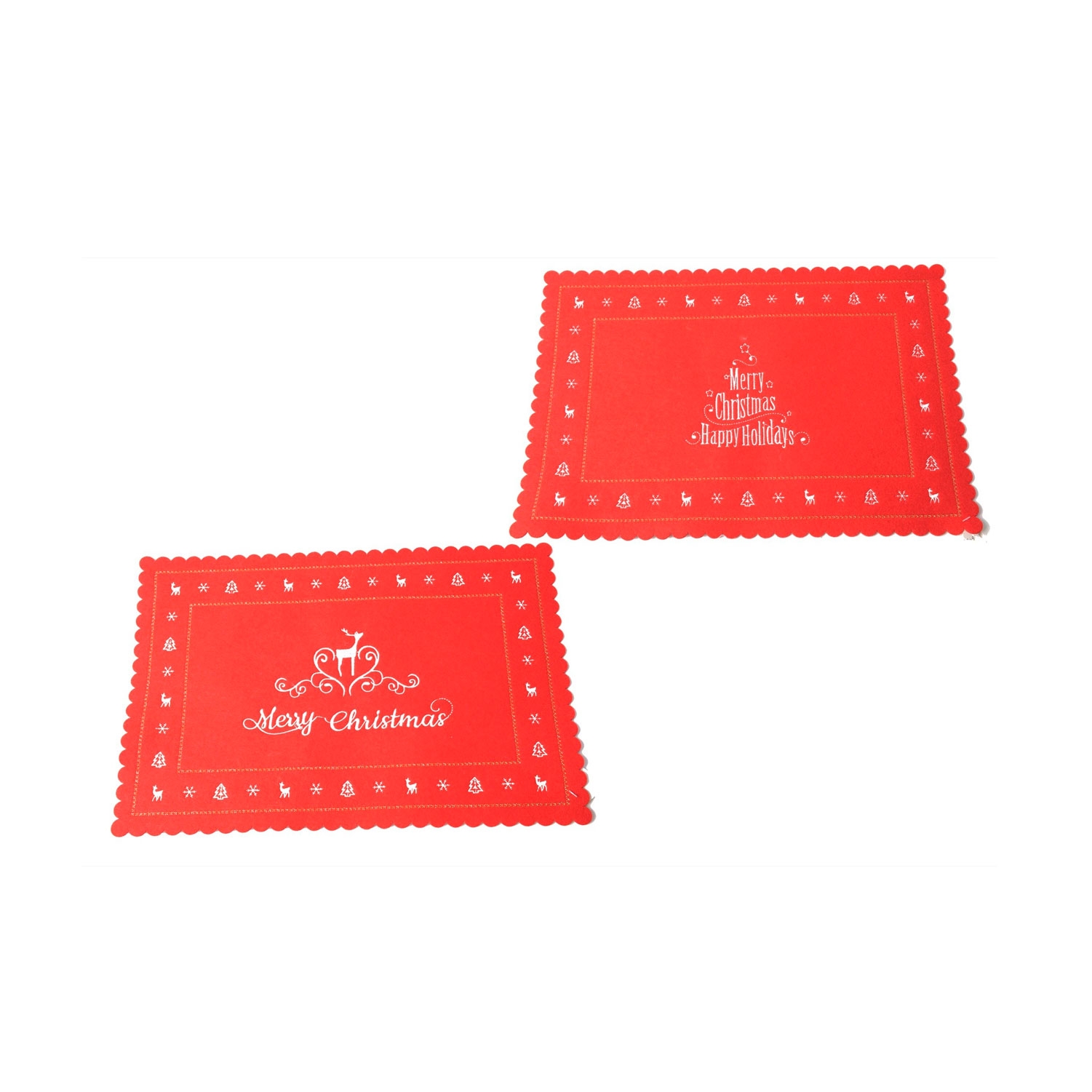 SET DE TABLE MERRY CHRISTMAS CARRE