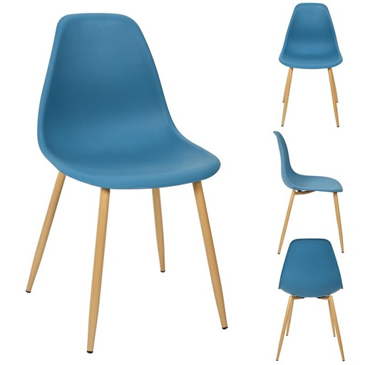 CHAISE SCANDINAVE BLEU TURQUOISE