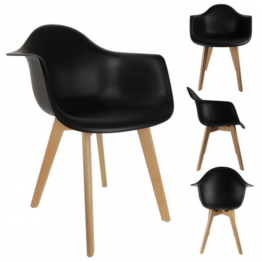 FAUTEUIL SCANDINAVE NOIR