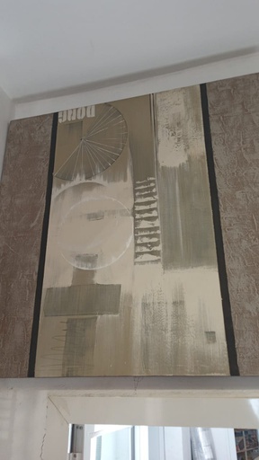 Toile imprimée 3 parties avec tracé noir