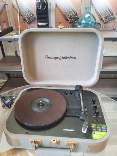 TOURNE DISQUE VALISETTE GRISE